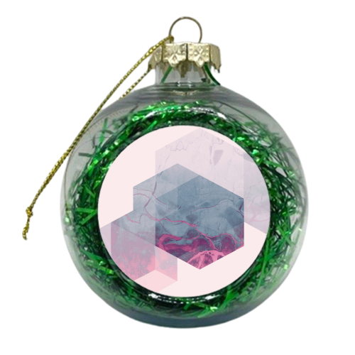 Pink Geometry - xmas bauble by EMANUELA CARRATONI