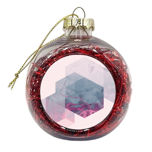 Pink Geometry - xmas bauble by EMANUELA CARRATONI
