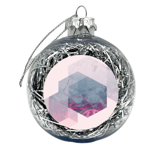 Pink Geometry - xmas bauble by EMANUELA CARRATONI