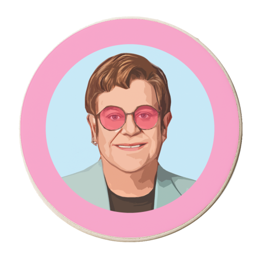 Pink Glasses Pink Background - personalised beer coaster by DOLLY WOLFE