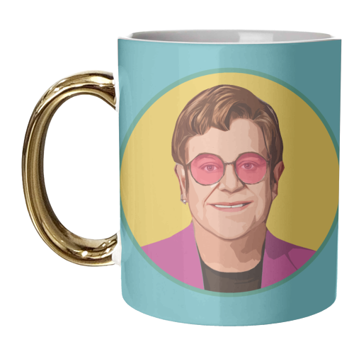 Pink Glasses - unique mug by DOLLY WOLFE