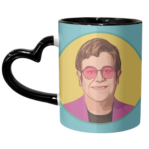 Pink Glasses - unique mug by DOLLY WOLFE