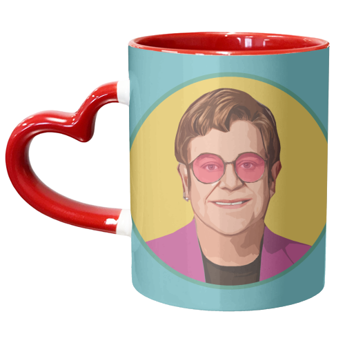 Pink Glasses - unique mug by DOLLY WOLFE