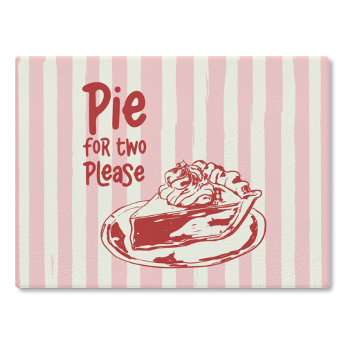 Pink Groovy Stripes Pie for Two Vintage Design - glass chopping board by EZbie