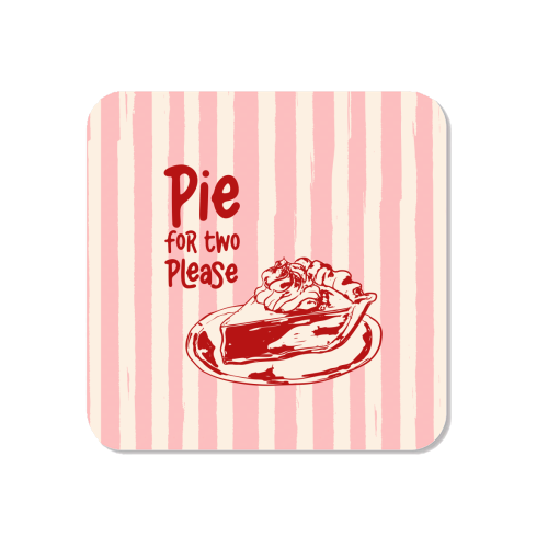 Pink Groovy Stripes Pie for Two Vintage Design - Magnet by EZbie