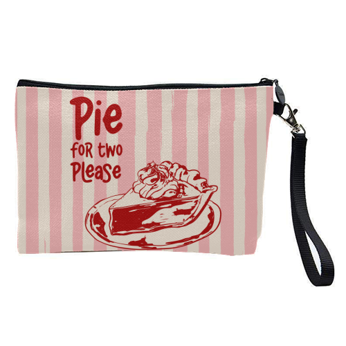 Pink Groovy Stripes Pie for Two Vintage Design - pretty makeup bag by EZbie