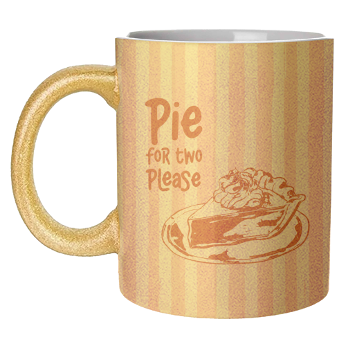 Pink Groovy Stripes Pie for Two Vintage Design - unique mug by EZbie