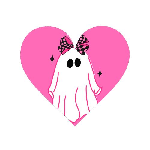 Pink Halloween Ghost - Magnet by EZbie