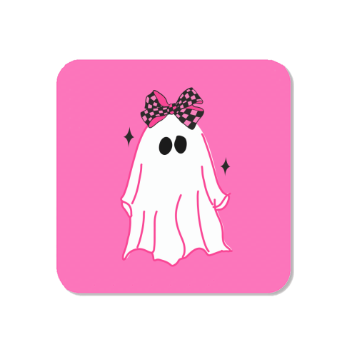 Pink Halloween Ghost - Magnet by EZbie