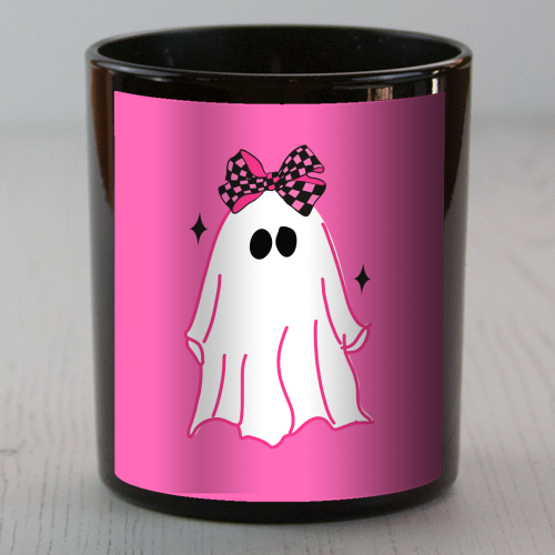 Pink Halloween Ghost - scented candle by EZbie