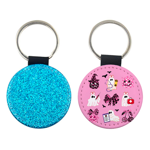 Pink Halloween Nurse Ghost Coquette - keyring by EZbie