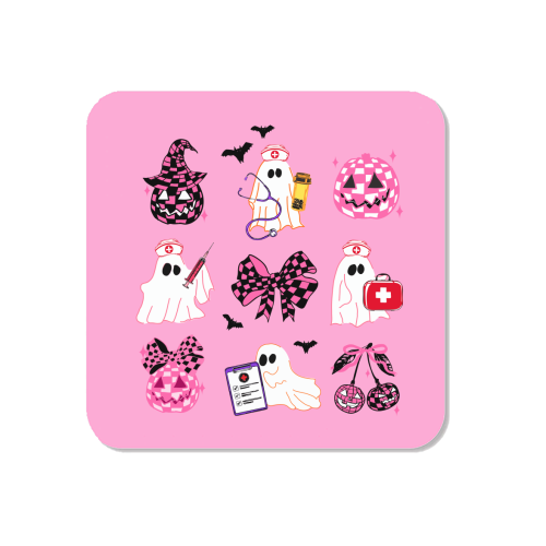 Pink Halloween Nurse Ghost Coquette - Magnet by EZbie