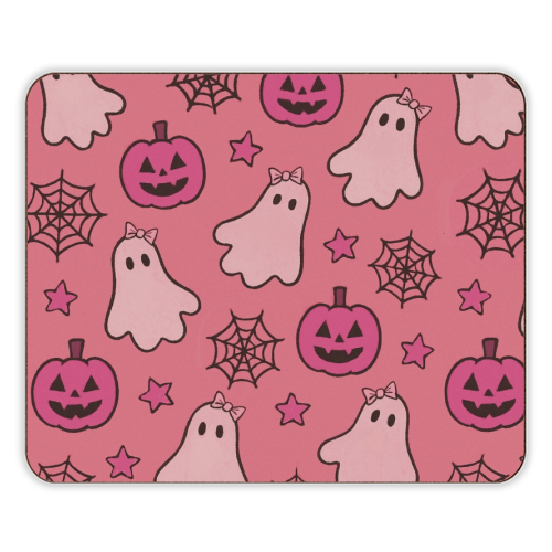 Pink Halloween pattern - designer placemat by Giddy Kipper
