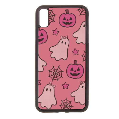 Pink Halloween pattern - stylish phone case by Giddy Kipper