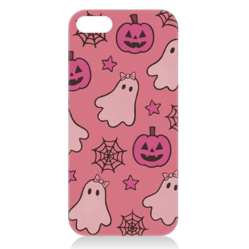 Pink Halloween pattern - unique phone case by Giddy Kipper