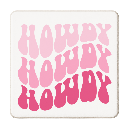 Pink Howdy - personalised beer coaster by Pink and Pip