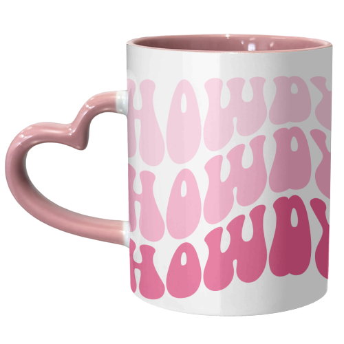 Pink Howdy - unique mug by Pink and Pip