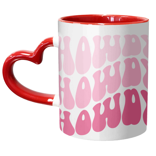 Pink Howdy - unique mug by Pink and Pip