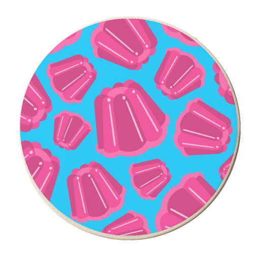 Pink jelly - personalised beer coaster by Stonefoxes