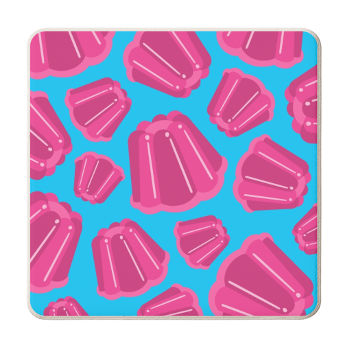 Pink jelly - personalised beer coaster by Stonefoxes