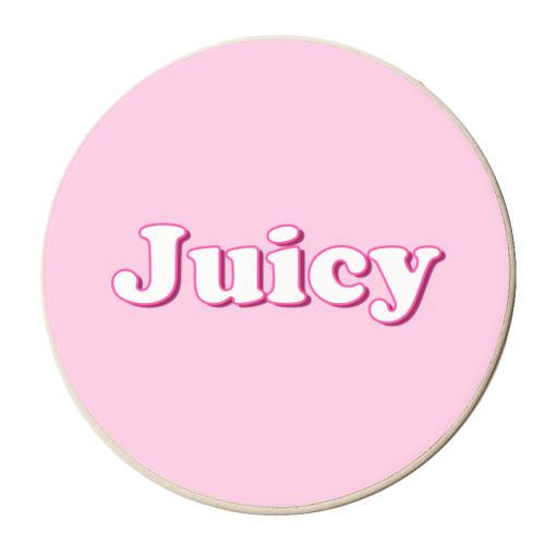Pink & Juicy - personalised beer coaster by Adam Regester