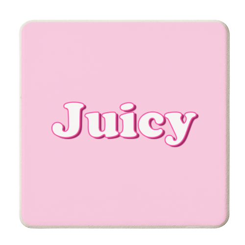 Pink & Juicy - personalised beer coaster by Adam Regester