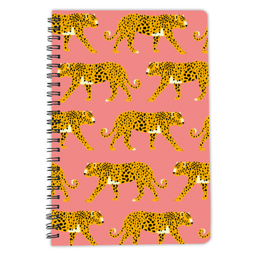 Pink Leopard Love - personalised A4, A5, A6 notebook by Laura Lonsdale