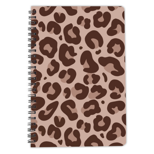 Pink leopard print - personalised A4, A5, A6 notebook by The Girl Next Draw