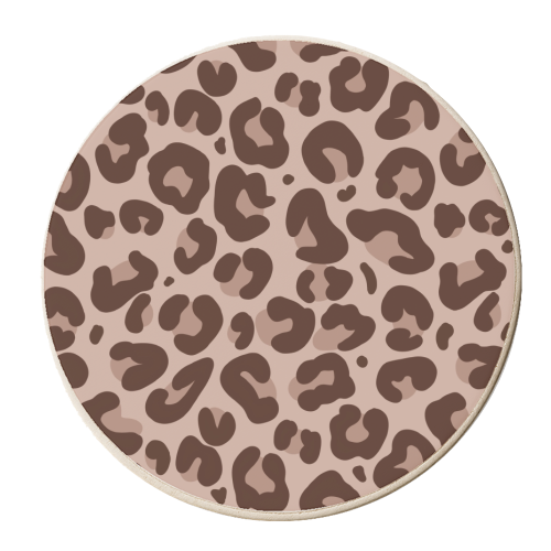 Pink leopard print - personalised beer coaster by The Girl Next Draw