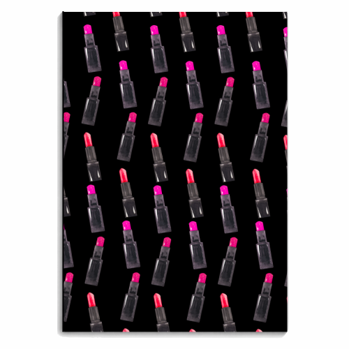 pink lipstick pattern - personalised A4, A5, A6 notebook by Anastasios Konstantinidis