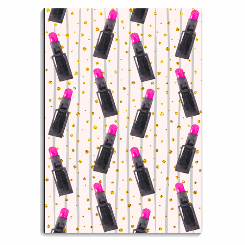 pink lipsticks - personalised A4, A5, A6 notebook by Anastasios Konstantinidis
