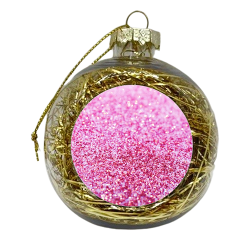 Pink Mermaid Glitter Glam #1 (Faux Glitter) #shiny #decor #art - xmas bauble by Anita Bella Jantz