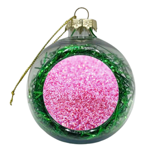 Pink Mermaid Glitter Glam #1 (Faux Glitter) #shiny #decor #art - xmas bauble by Anita Bella Jantz