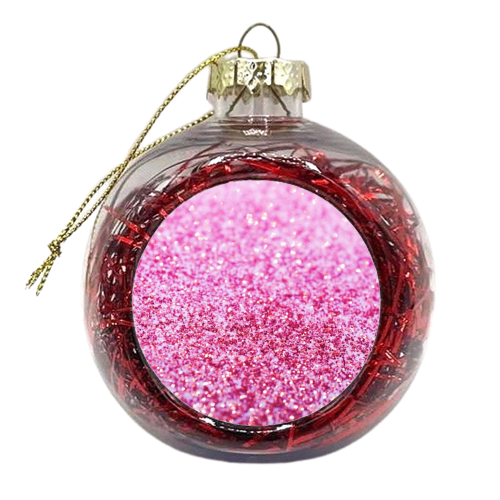 Pink Mermaid Glitter Glam #1 (Faux Glitter) #shiny #decor #art - xmas bauble by Anita Bella Jantz