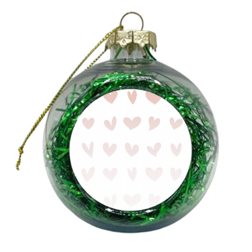 Pink Ombre Hearts - xmas bauble by Toni Scott
