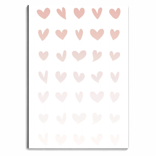 Pink Ombre Hearts - personalised A4, A5, A6 notebook by Toni Scott