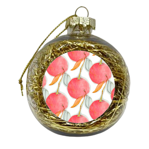 Pink Oranges - xmas bauble by NICOLEFAHRENDORFF1