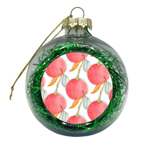 Pink Oranges - xmas bauble by NICOLEFAHRENDORFF1