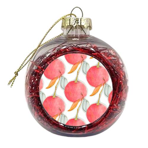 Pink Oranges - xmas bauble by NICOLEFAHRENDORFF1