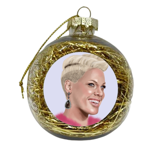 Pink P!nk Pink - xmas bauble by Sarah Wilkinson