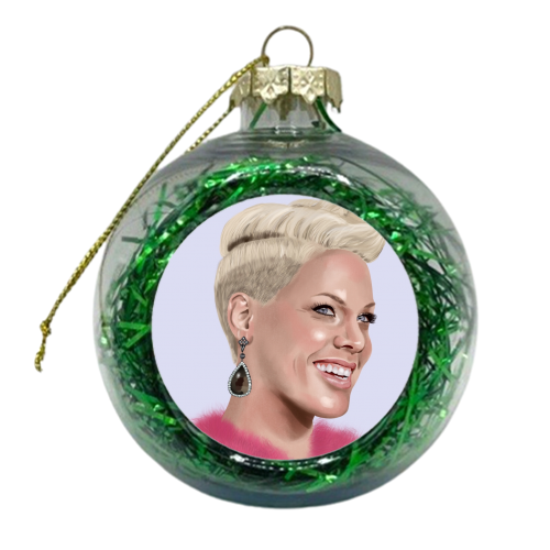 Pink P!nk Pink - xmas bauble by Sarah Wilkinson