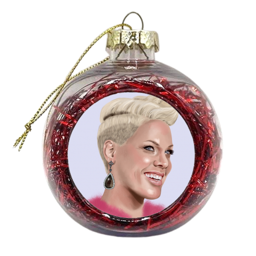 Pink P!nk Pink - xmas bauble by Sarah Wilkinson