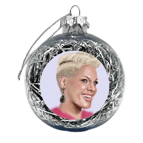 Pink P!nk Pink - xmas bauble by Sarah Wilkinson