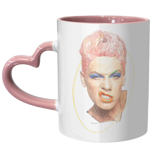 Pink P!nk - unique mug by Beverley Rae