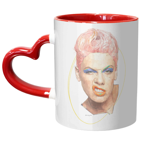 Pink P!nk - unique mug by Beverley Rae