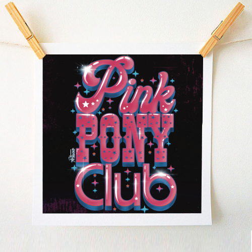 Pink Pony Club (3D version) - A1 - A4 art print by ARTECCO