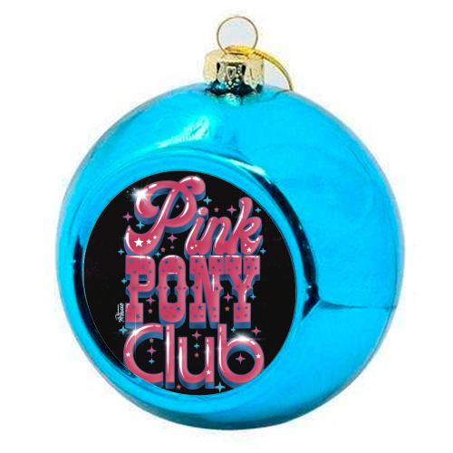 Pink Pony Club (3D version) - colourful christmas bauble by ARTECCO