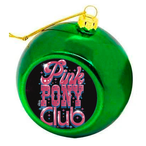 Pink Pony Club (3D version) - colourful christmas bauble by ARTECCO