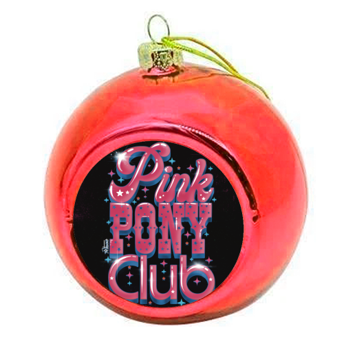 Pink Pony Club (3D version) - colourful christmas bauble by ARTECCO