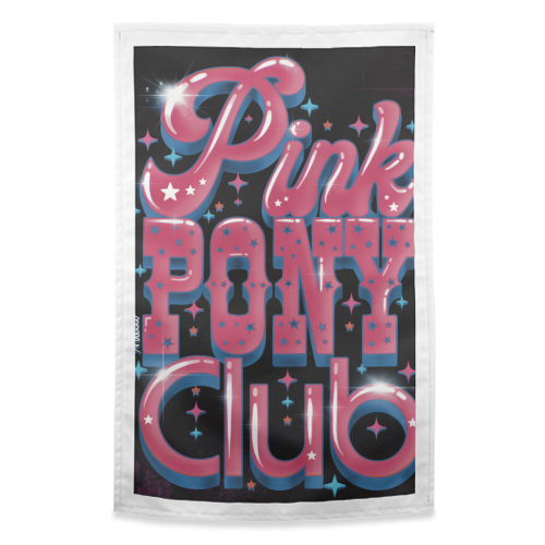 Pink Pony Club (3D version) - funny tea towel by ARTECCO